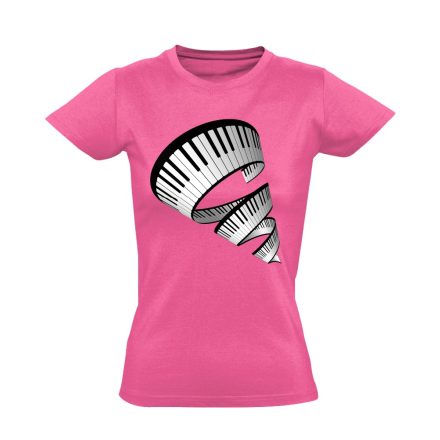 Zongornádó zongorás női póló (rózsaszín)