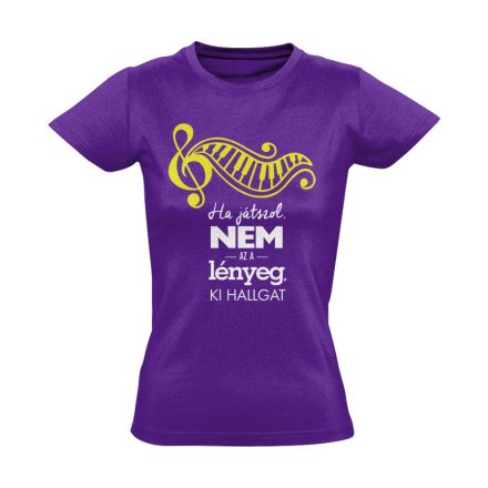 Lényeg zongorás női póló (lila)
