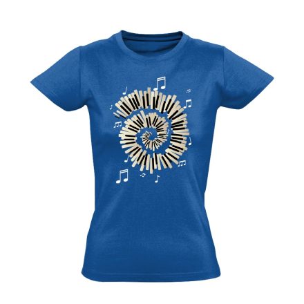 Fibonacci zongorás női póló (kék)