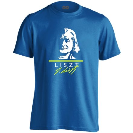 Liszt zongorás férfi póló (kék)