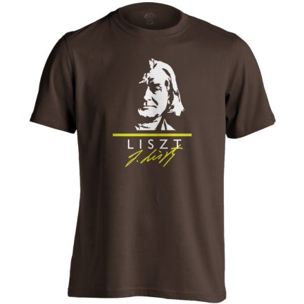 Liszt zongorás férfi póló (csokoládébarna)