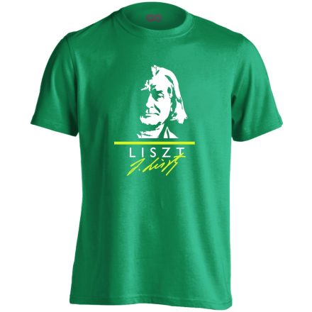 Liszt zongorás férfi póló (zöld)
