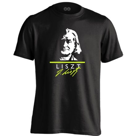 Liszt zongorás férfi póló (fekete)