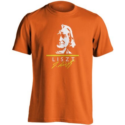 Liszt zongorás férfi póló (narancssárga)