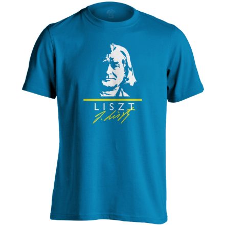 Liszt zongorás férfi póló (zafírkék)