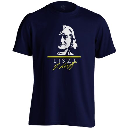 Liszt zongorás férfi póló (tengerészkék)