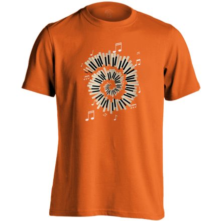 Fibonacci zongorás férfi póló (narancssárga)