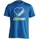 LovePiano zongorás férfi póló (kék)