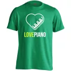 LovePiano zongorás férfi póló (zöld)