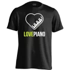 LovePiano zongorás férfi póló (fekete)